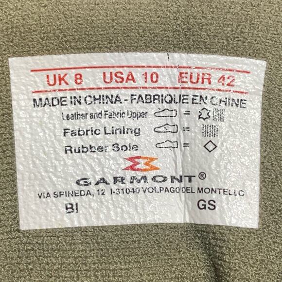 🔴 GARMONT AMICA G-TEX VIBRAM Women`s Size 10 Beige Olive Green Hiking Boots - Picture 8 of 8